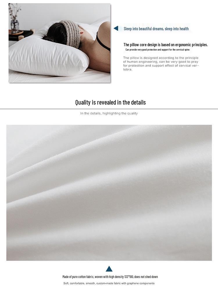 Luxury Hotel Soft Cotton Pillow Set - Neck Support (2 Pack)
