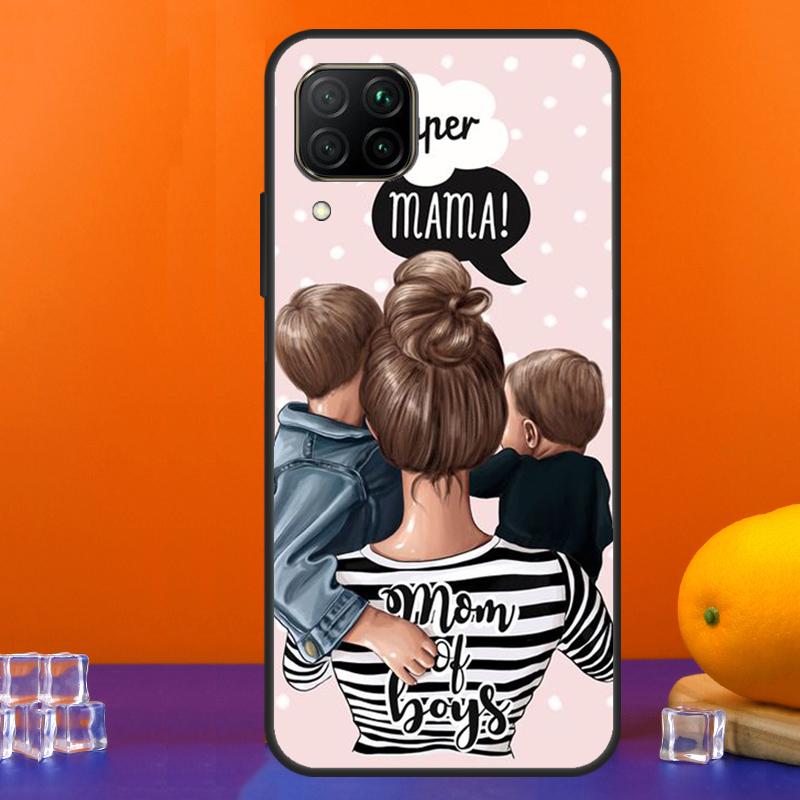 Black Brown Hair Baby Mom Queen For Huawei Nova Y90 Y91 Y60 Y70 Y72 Y61 9 10 SE 12i 12s 11i 5T P60 Pro P20 P30 P40 Lite Case