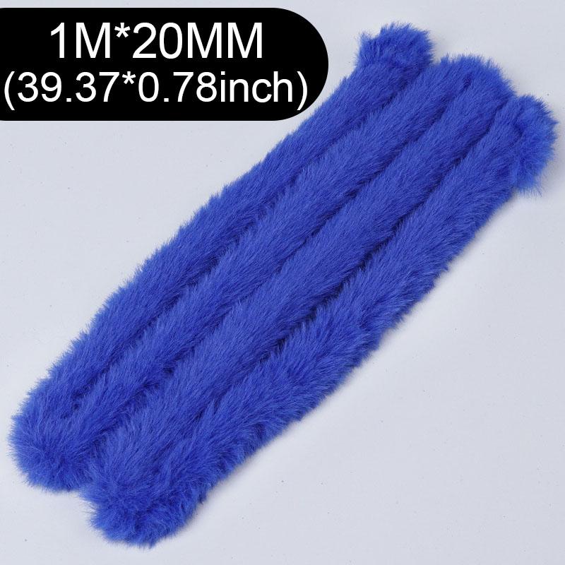 1m 20mm Plush Stuffed Rabbit Plush Iron Wire Strip Stick Furry Hand Craft Diy Miniature Animals Pets Fluffy Toys Twisting Sticks