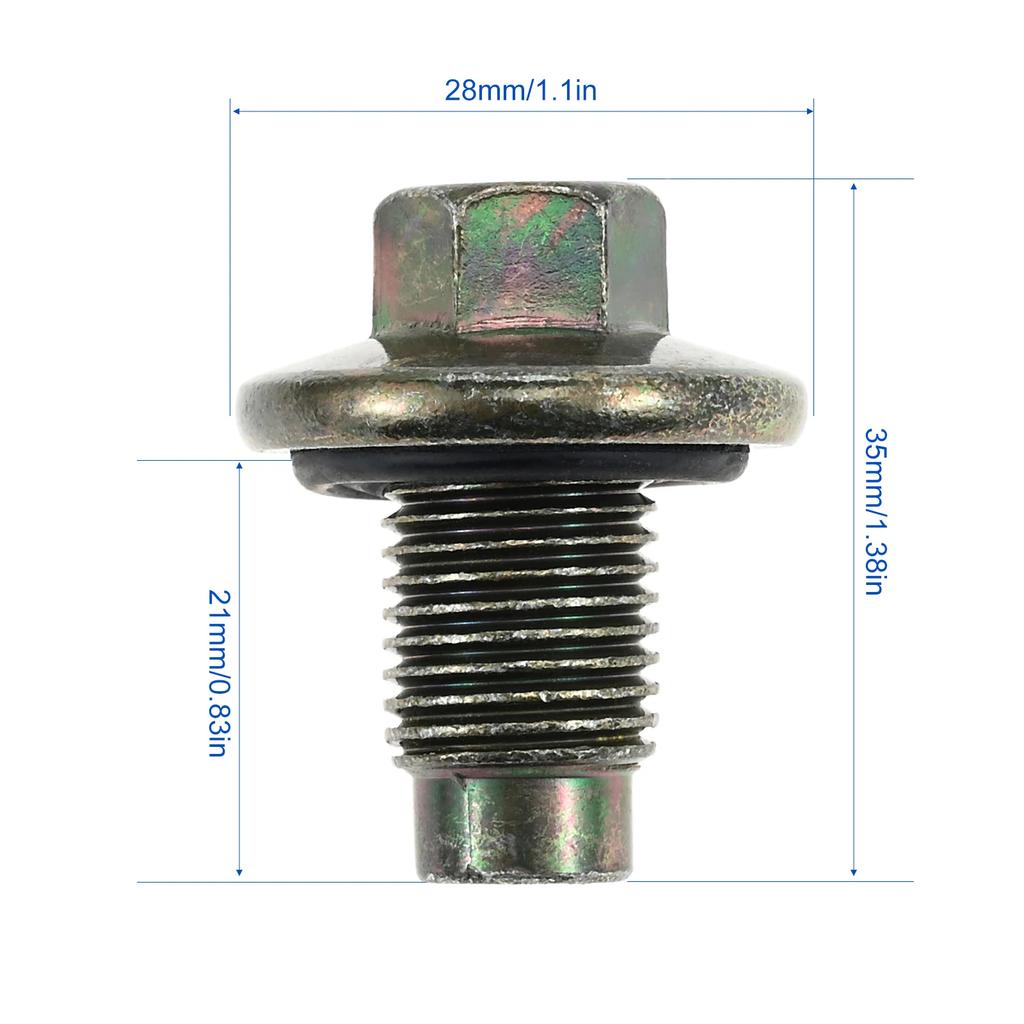 M14 x 1.5mm Car Engine Oil Pan Drain Nut Sump Plug Screw Bolt 1E0010404 for Ford Volvo Peugeot Mazda Land Rover Fiat Citroen