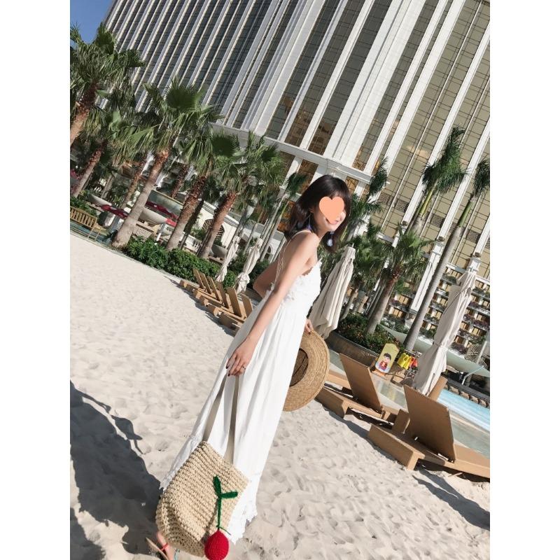 Damen Sommer Locker Urlaub Strand Rückenfrei Neckholder Lange Kleider