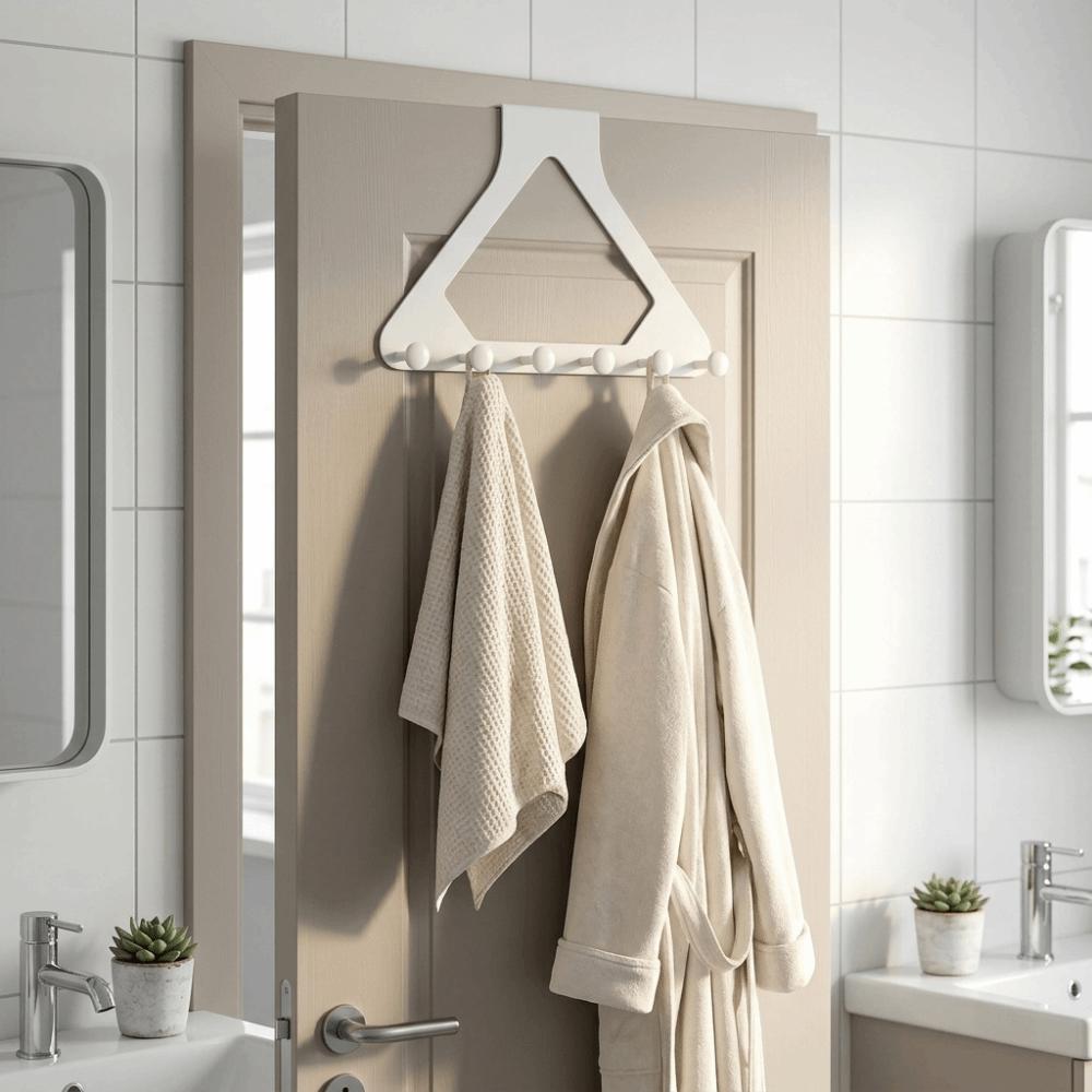Punch Free Clothes Hooks No-drill Traceless Design Door Hanger Hooks Triangle Door Storage Hook Behind The Door