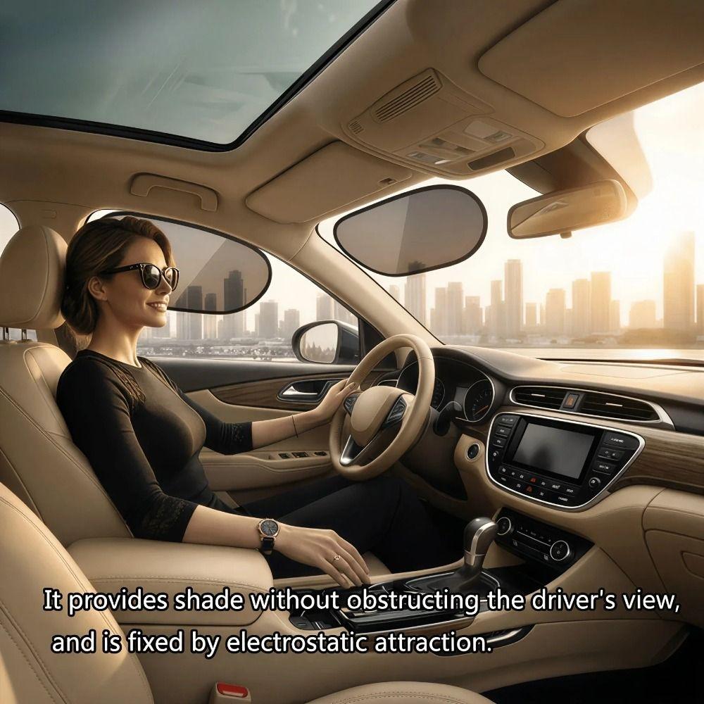 2Pcs Static Adsorption Car Sun Shade Heat Insulation Static Sun Visor  Parking Sun Protection