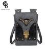 Neue Punk-Motorrad-Einschulter-Diagonal-Crossbody-Tasche MINI Mini Kontrastfarbe Kleine Quadratische Tasche