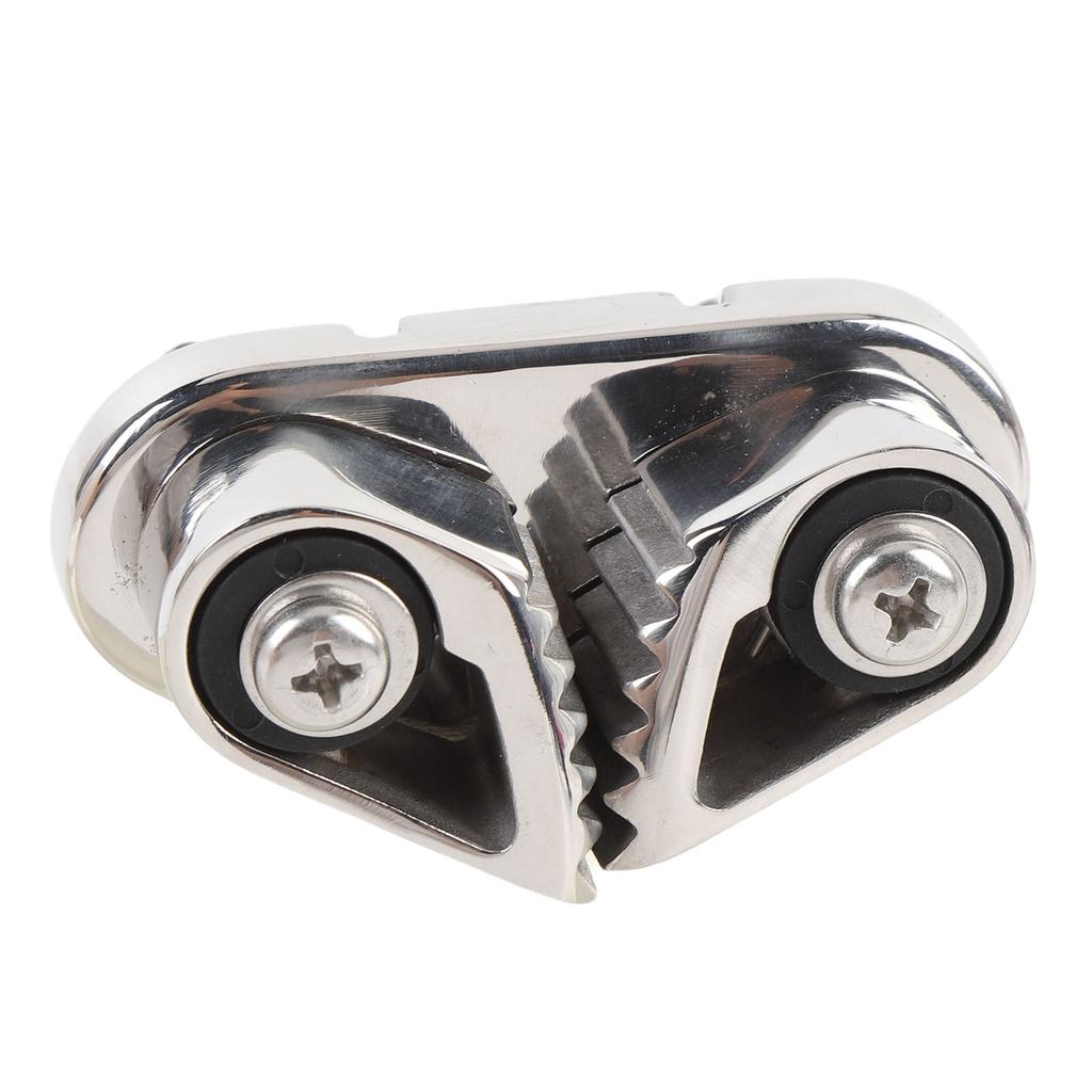 Stainless Steel Rope Clamp Cam Cleat Progressive Cam Tooth Boat Rope Cleat for Sailboat Kayak Canoe Dinghy