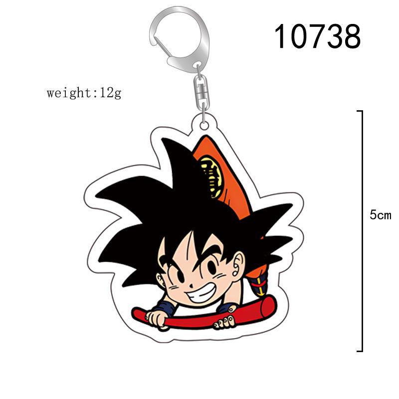 Dragon Ball Goku Acrylic Keychain - Double-Sided Cartoon Pendant Gift