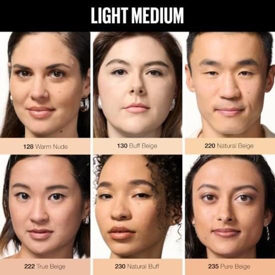 Maybelline Fit Powder Foundation 220 Natural Brightness (Pink Tone) Long-lasting Coverage High Pore