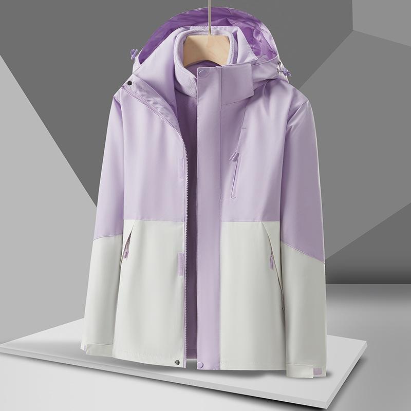 Jacket Women's 2025 New Three-in-one Removable Windproof and Waterproof Mountaineering Suit Autumn and Winter Coat Men
