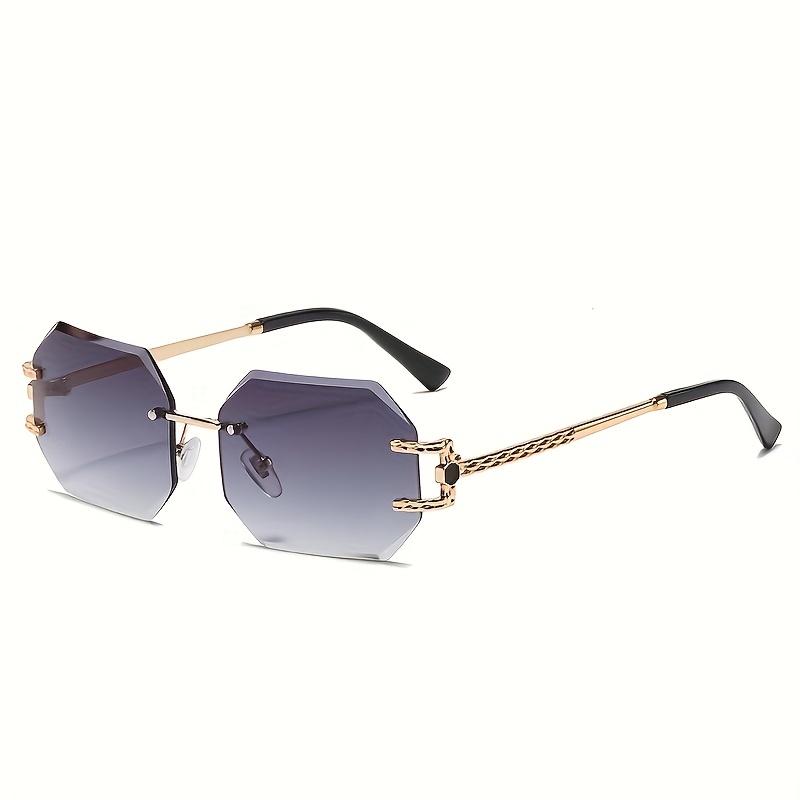 These women's frameless glasses have an elegant multi-layer design. Ideal for daily wear, parties and gifting.