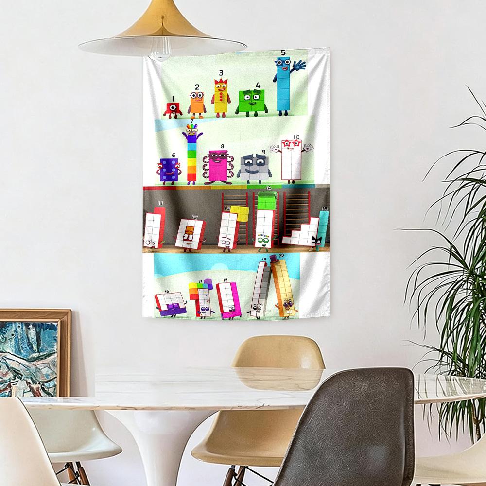 Numberblocks Wall Decor Tapestry Art For Pet Memorial Birthdaywedding Party Backdrop Family Gift