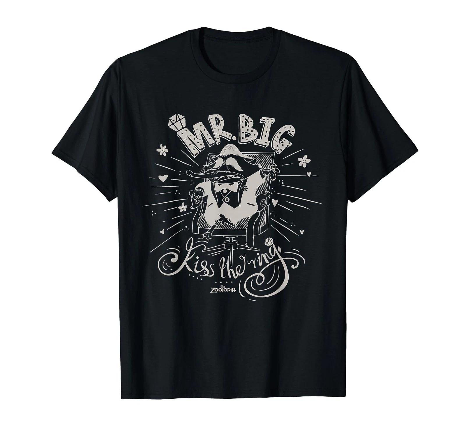Disney Zootopia Mr. Big Kiss Ring Illustration T-Shirt_ L