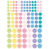 Pastel Round Stickers from 1 To 2 Cm X 348 Pieces