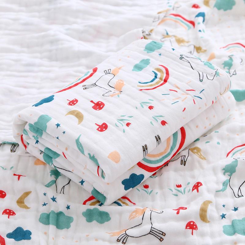 Newborn Cotton Swaddle: Six-Layer Baby Gauze Bath Towel & Quilt