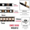 5V WS2812B RGB Colored Light 5050 RGBIC 5V Smart Waterproof LED Strip Individually Addressable IC 30/60/144Pixels/Leds/m Light