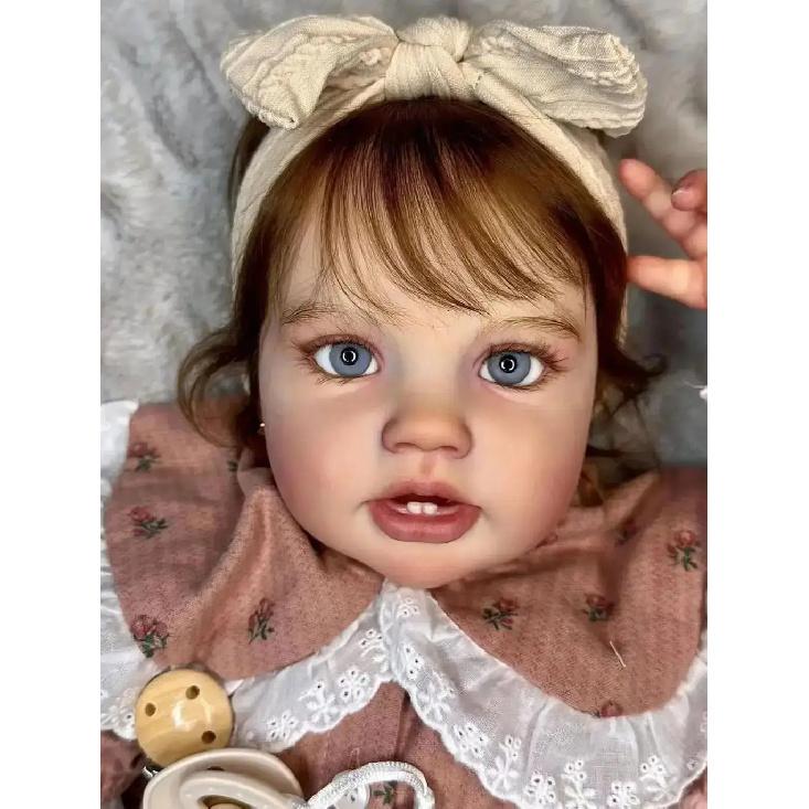 NPK Clearance Sales 24Inch Huge Baby Toddler Reborn Lottie kit Doll Unfinished Doll Parts included Cloth body and Eyes 24inch