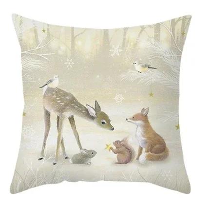 Christmas Pillowcase Cushion Cover Christmas Decorations for Home Christmas Ornament Gift Happy New Year