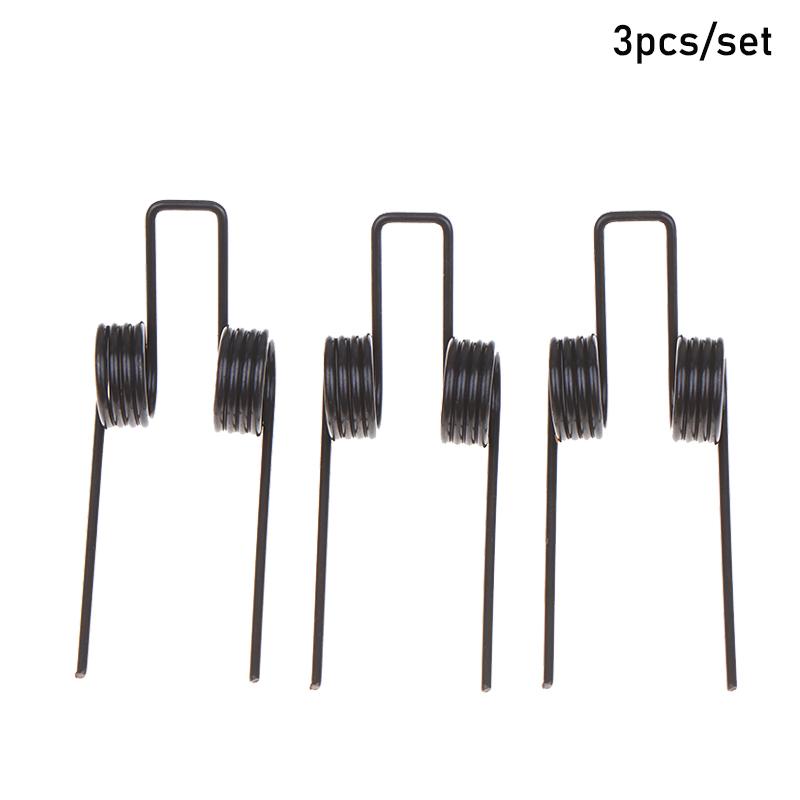 3Pcs Wire 1.2x11mm Black Plated Steel Double Torsion Spring Sturdy Replacement for Industrial Equipment Maintenance
