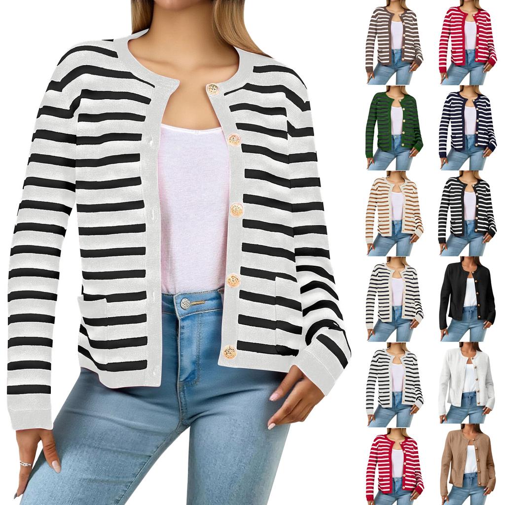Women's Cardigan Sweater  Clothing Fashion Cropped Jacket Trendy Casual Long Sleeve Top