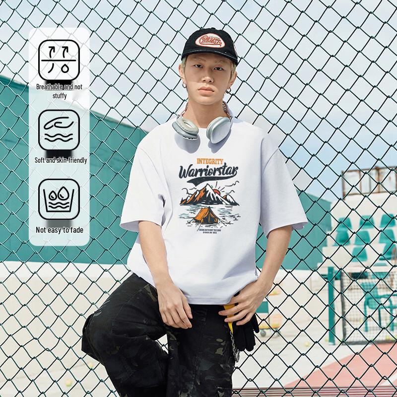 Warrior Men's Printed Cotton T-Shirt