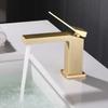 New Basin Faucet Bathroom Hot Cold Brush Gold Sink Mixer Crane Decked Single Lever Black Tap Mixer Brass Water Faucet