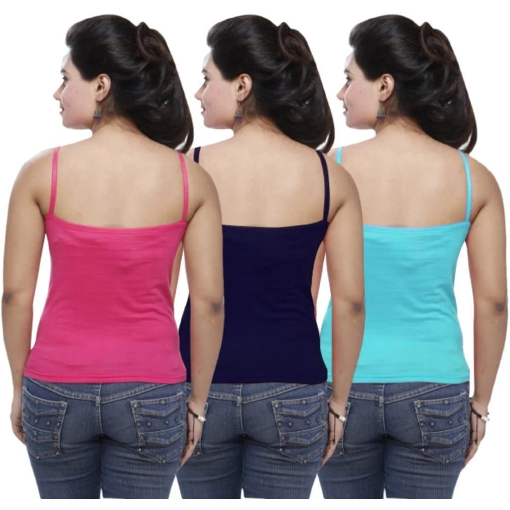 Canottiera da donna in cotone tinta unita, canotta estiva senza maniche con spalline regolabili