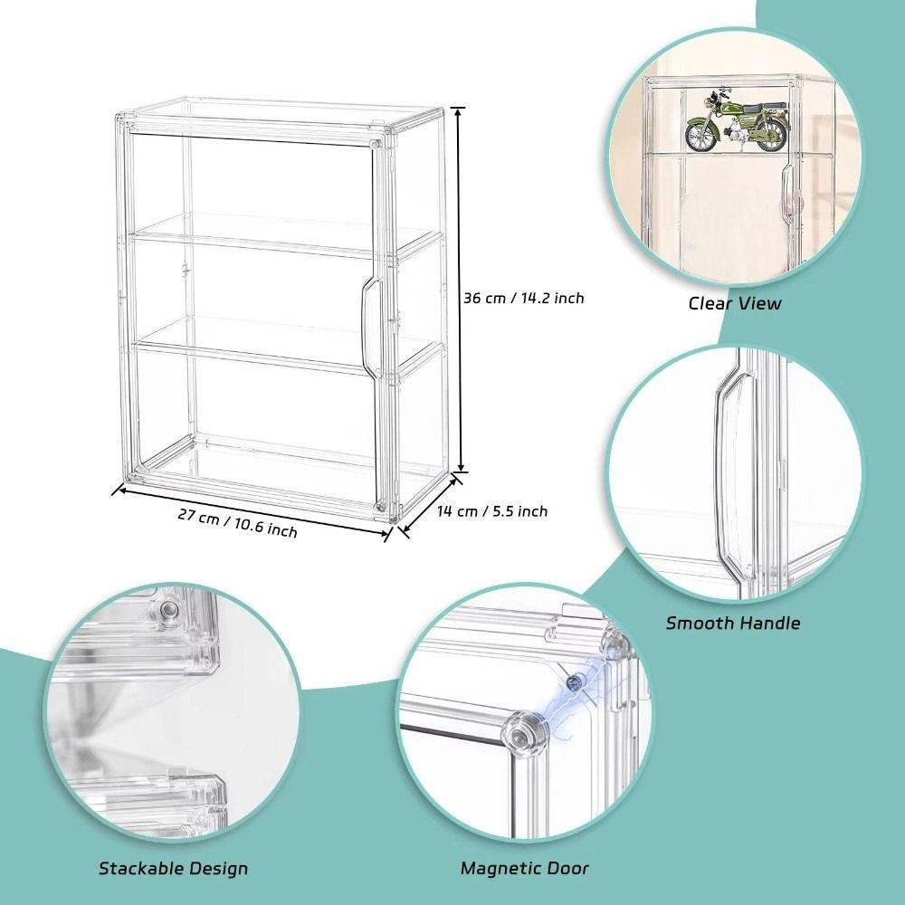 Transparent Acrylic Acrylic Display Box Acrylic Stackable Design Transparent Organizer Large Capacity Multi-layer