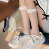 Female Summer Thin Style Ballet Style All Build Hollow Hollow Breathable Calf Pile Socks