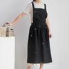 Embroidered Kitchen Cooking Apron X-Back Household Work Apron  Restaurant Use