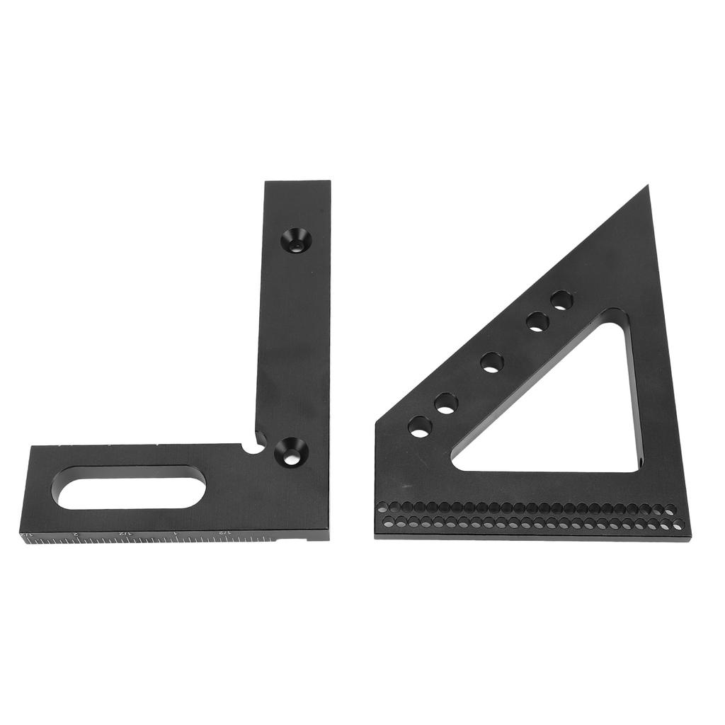 3D Multi Angle Measuring Ruler 45 90 Degree Aluminum Alloy Woodworking Square Protractor Miter Trian