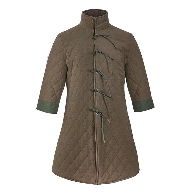 Men's Medieval-Inspired Pirate Jacket with Eye-Catching Color Blocking and Stand Collar
