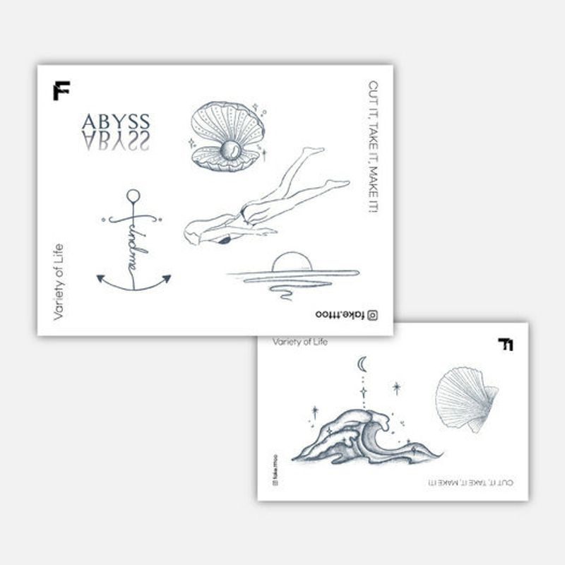 

Under the Sea Tattoo Sticker Set
