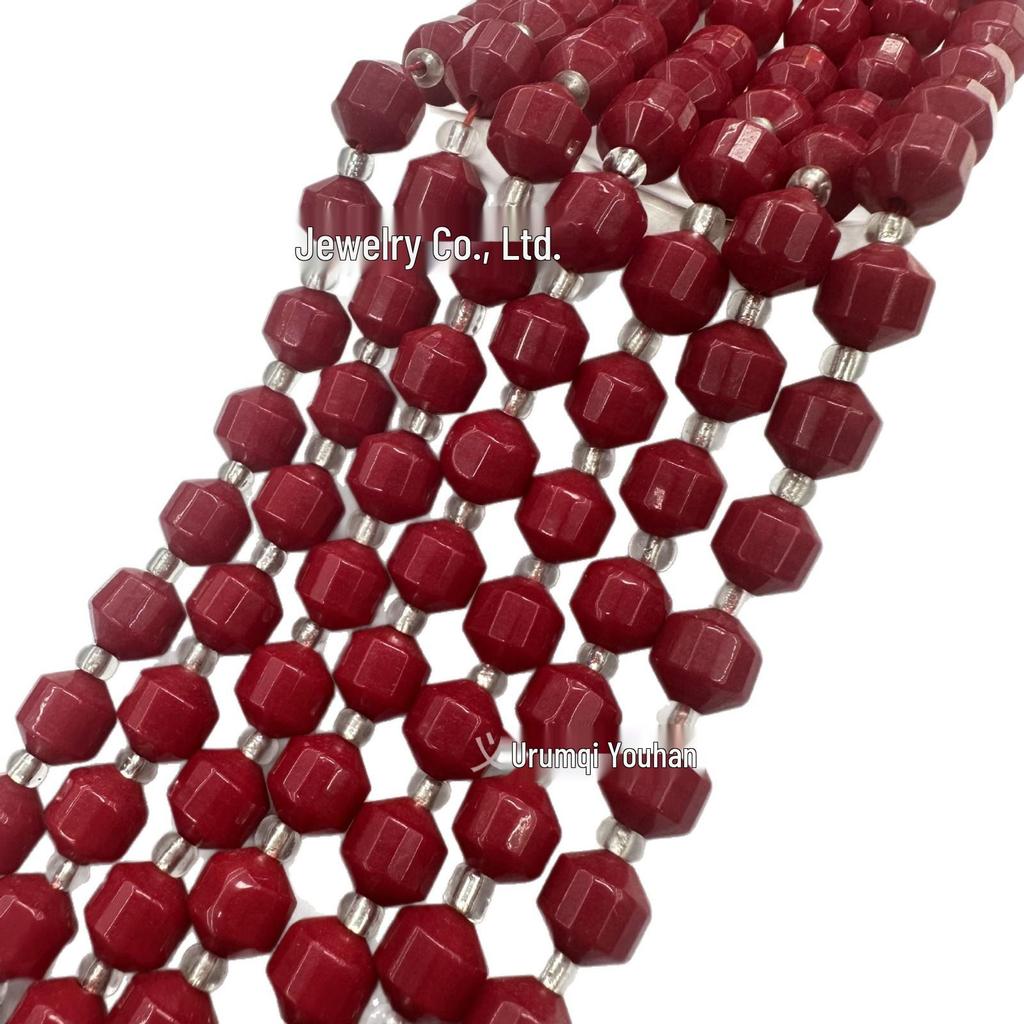 Lulutong Facettierte Natürliche Tigerauge-Achatperlen Armband Halskette