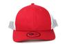 New Era Trucker Cap Low Profile Snapback in Scarlet/White