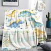 Dinosaur Dog Black Cat Print Flannel Blanket,High quality Comfortable for All Seasons,Home Decor,Warmth and Comfort,Perfect for Christmas Gifts