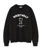 Wacky Willy Logo Typographic Sweatshirt Black