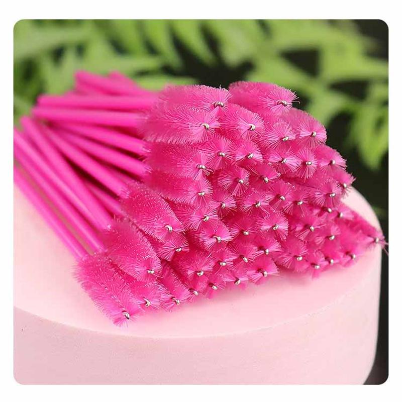 50Pcs Disposable Eyelash Spiral Brush Eyebrow Brush Eyelash Extension Comb Make Up Tool Travel Business Portable