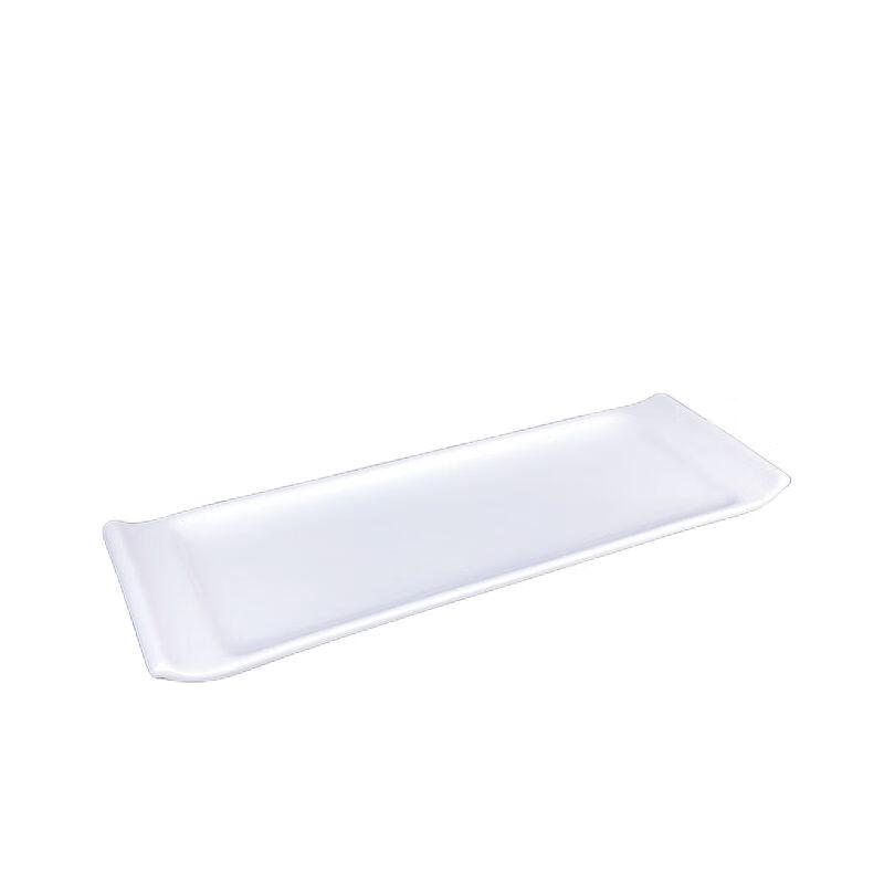 Qianxing 12-inch White Ceramic Rectangular Serving Plates (Set of 6)