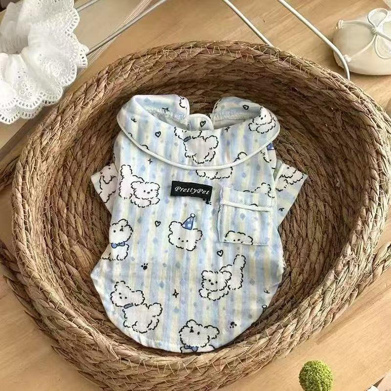 Dog clothes autumn and winter than bear teddy puppet small puppy cat pet anti-hair German velvet two-legged pajamas