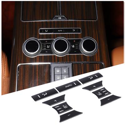For Land Rover Range Rover Vogue L405 2013-17 Aluminum Alloy Black Car Rear Air Conditioning Button Trim Sticker Car Accessories