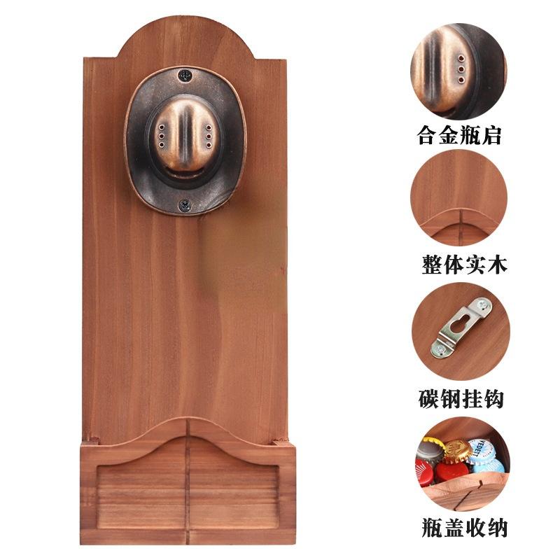 

Creative Vintage Wall Bottle Opener, Bar Beer Glass Cap Opener, Home Decoration