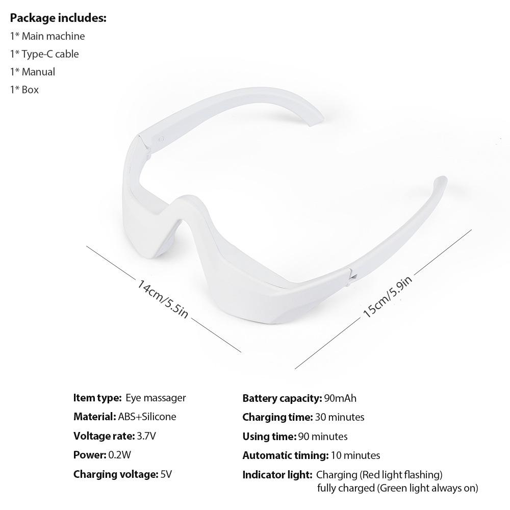 Microcurrent Beauty Eye Massager: EMS Red Light Therapy for Dark Circles