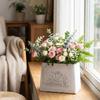 Sac à main vintage patiné Pot de fleurs Résistant à l'usure Seau à plantes Panier à fleurs en métal Pot décoratif Vase à fleurs
