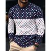 Spring Autumn Fashion Comfortable Loose Soft Casual Versatile Round Neck Long Sleeve T-shirt Creative Fun Animal Geometry 3D Printed Men's T-shirt