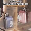 Wall Mounted Wet Wipes Storage Box Suction Cup Paper Towel Box High Quality Tissue Holder  Bathroom
