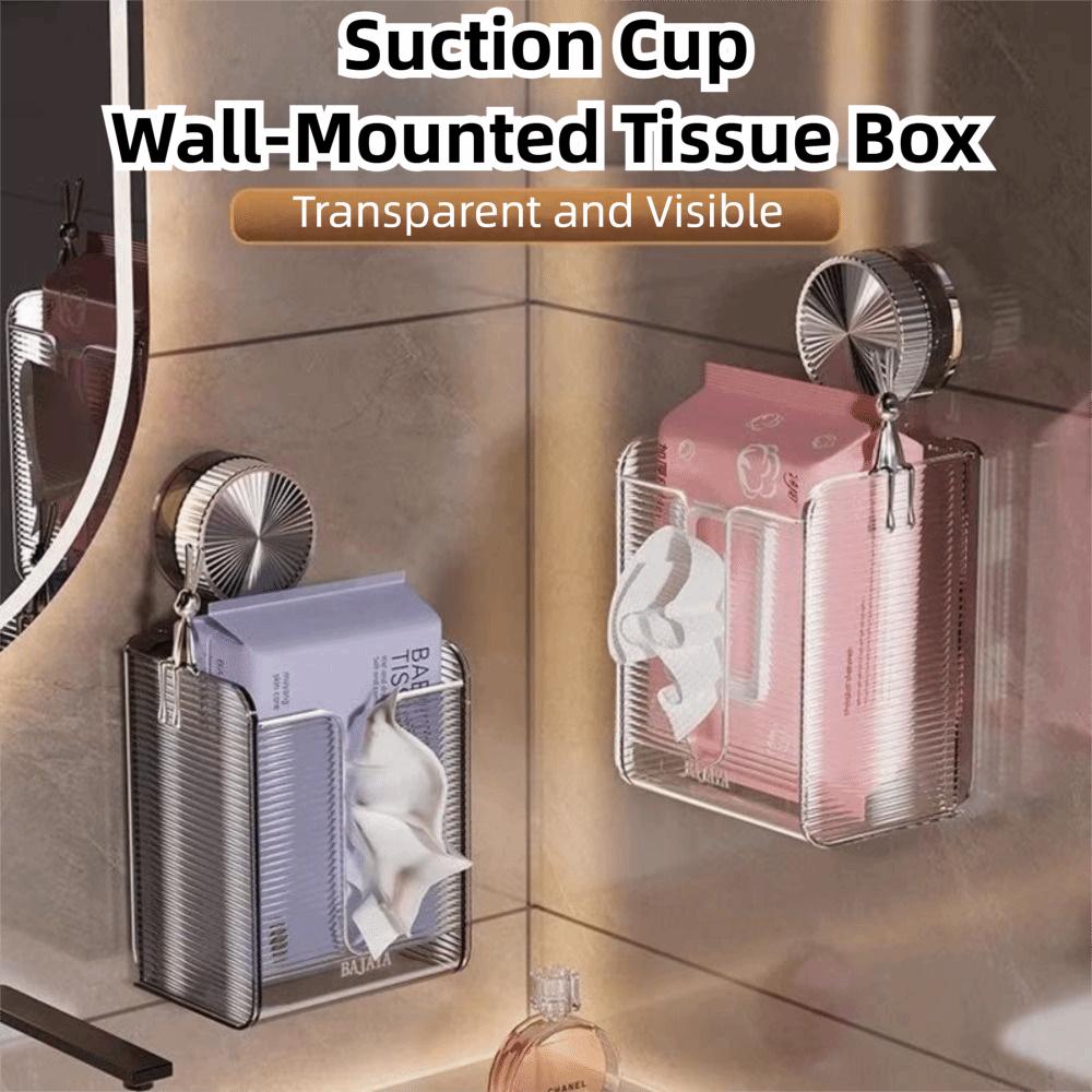 Wall Mounted Wet Wipes Storage Box Suction Cup Paper Towel Box High Quality Tissue Holder Bathroom