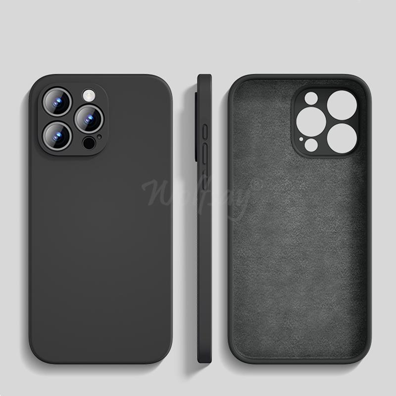 For iPhone 16 Pro Max Case Liquid Silicone Original Plain Rubber TPU Protect Case For iPhone 16 15 Pro Max Cover TPU Shockproof