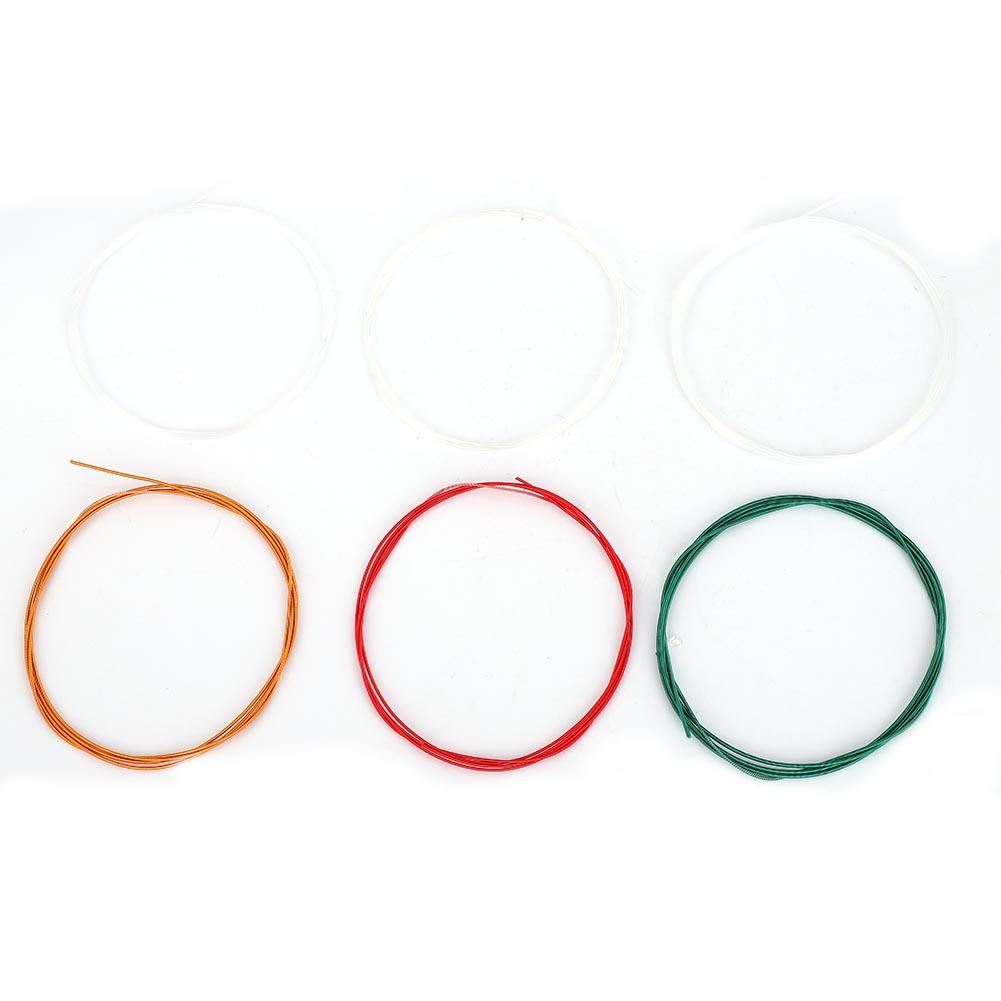 6pcs/Set Metal Nylon Strings Replacement Part Accessory for Classic Acoustic Guitar