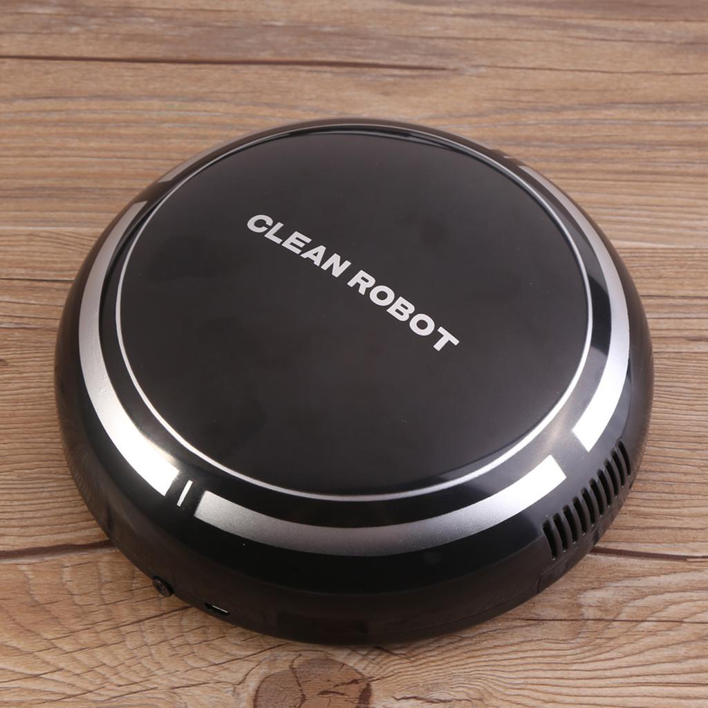 USB Rechargeable Smart Automatic Robotic Household Floor Cleaner Dust Sweeping Machine Black