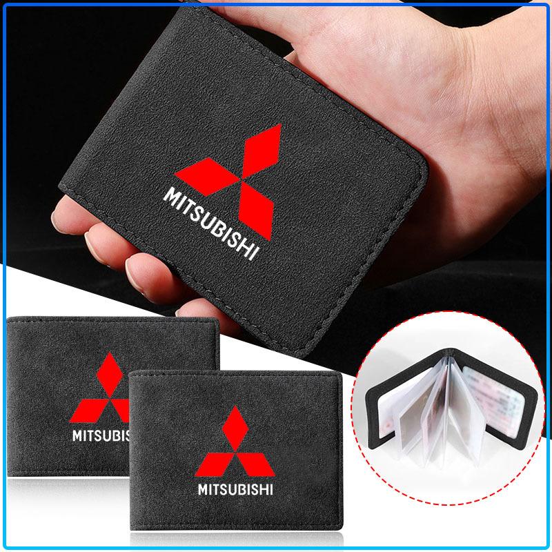PU Leather Credit Card Case Car Driving Documents Protective Case For Mitsubishi Lancer Lancer ASX Outlander 2 3 Pajero Mirage exzos Pajero 4