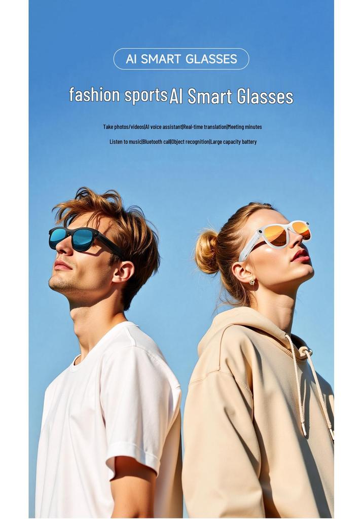 AI Photo & Video Glasses: 200MP, Translation, Call Features, Long Battery Life, M88AI Smart Bluetooth